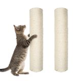 HingoFuni 25,4 cm Kedi Tırmalama Yedek Direkler Sisal Yedek Tırmalama Direği Kediler için Küp Kule Yavru Kediler Kazıma Direği Levrek İnteraktif Oyuncaklar Mobilya Aksesuarları Ağaç 2'li Paket M8 Vidalar Beyaz
