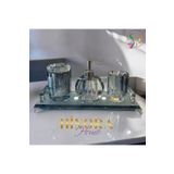 Hinora Home Kristal Model 3lü Şık Banyo Seti Sabunluk Set