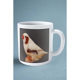 Hint Bülbülü Baskılı Kupa Bardak Çift Taraflı Kişiye Özel Çerçeveli Renkli Model 2