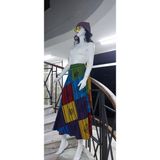 Hint Etnik Kadın Patchwork Desenli Anvelop Etek (95 Cm) - Standart - Karışık