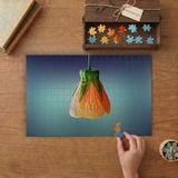 Hint Gülü Çiçeği Tasarımı 240 Parça Ahşap Puzzle Ahşap Kutuda MP03266