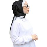 Hint Ipek Monogram Şal - Siyah & Beyaz - Siyah - Beyaz