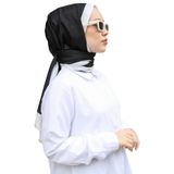 Hint Ipek Monogram Şal Siyah/Beyaz