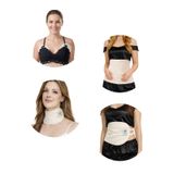HİNT YAĞI SARGI BEZİ 4'LÜ SET: ÜST BATIN (KARACİĞER), Alt Batın (PELVİK), GÖĞÜS VE BOYUN/GÖZ BÖLGESİ SARGI BEZİ,% 100 Pamuklu, Çoklu Kullanım, Sızdırmaz