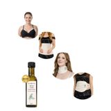 HİNT YAĞI SARGI BEZİ 4'LÜ SET: ÜST BATIN (KARACİĞER), Alt Batın (PELVİK), GÖĞÜS VE BOYUN/GÖZ SARGI BEZİ + 100 ML HİNT YAĞI -% 100 Pamuklu, Çoklu Kullanım, Sızdırmaz
