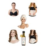 HİNT YAĞI SARGI BEZİ 5'Lİ SET: ÜST BATIN (KARACİĞER), Alt Batın (PELVİK), SAÇ, GÖĞÜS VE BOYUN/GÖZ SARGI BEZİ + 100 ML HİNT YAĞI -% 100 Pamuklu, Çoklu Kullanım, Sızdırmaz