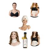 HİNT YAĞI SARGI BEZİ PREMİUM SET: ÜST BATIN (KARACİĞER), Alt Batın (PELVİK), SAÇ, GÖĞÜS VE BOYUN/GÖZ SARGI BEZİ + 1.000 ML HİNT YAĞI -% 100 Pamuklu, Çoklu Kullanım, Sızdırmaz