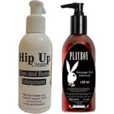 Hintohu Kalça Kaldırma,büyütme,sıkılaştırıcı Krem 120 Ml+Playboy Masaj Yağı 120 ml