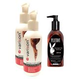 Hintohu Varison Varicose Vein Defense Cream ,diz,bacak Bakım Kremi 120 ml 2 Adet + Playboy Masaj Yağı 120 ml