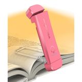 HIONXMGA Kitap Okuma Işığı, Yatakta Okumak için Sessiz Dokunuşlu Kitap Lambası, 3 Amber Renk ve 7 LED'li Kitap Işığında Şarj Edilebilir Klips, Göz Bakımı Gece Okuma, Kitap Severler, Çocuklar, Pembe