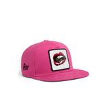Hip Hop Kids Dudak Logolu Pembe Çocuk Beyzbol Şapka