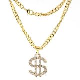 Hip Hop Rap Thug Life Gangster Sarı Dolar Kolye Zinciri
