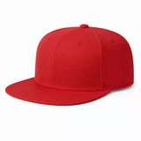 Hip Hop Snapback Cap Modern Kırmızı Şapka Logosuz Erkek/Kadın