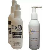 Hip Up Hipup Kalça Kaldırma,büyütme,sıkılaştırıcı Krem 120 ml 2 Adet+Breastgaın Toparrlayıcı Göğüsb