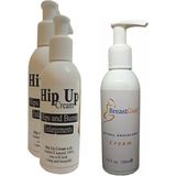 Hip Up Hipup Kalça Kaldırma,,sıkılaştırıcı Krem 120 ml 2AD+BREASTGAIN Toparlayıcı Göğüs Bakım Kremi 3