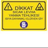 HiperAD Reklam Dikkat Sıcak Levha Isıya Dayanıklı Eldiven Giy Dekota Baskı – 3 mm Forex 25 × 35 - 1