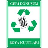 HiperAD Reklam Geri Dönüşüm Boya Kutuları Dekota Baskı – 3 mm Forex Uyarı Tabelası 25 cm × 35CM