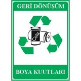 HiperAD Reklam Geri Dönüşüm Boya Kutuları Model3 Dekota Baskı – 3 mm Forex Uyarı Tabelası 25 cm × 35CM