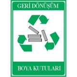 HiperAD Reklam Geri Dönüşüm Boya Kutuları Model5 Dekota Baskı – 3 mm Forex Uyarı Tabelası 25 cm × 35CM