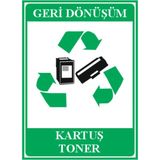 HiperAD Reklam Geri Dönüşüm Kartuş Toner Dekota Baskı – 3 mm Forex Uyarı Tabelası 25 cm × 35CM