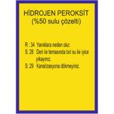 HiperAD Reklam Hidrojen Peroksit Uyarıları Yazılı Dekota Duvar Baskısı – 3 mm Forex Uyarısı 25 cm × 35CM