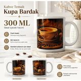HiperAD Reklam Kupa Bardak Baskılı 330ML Porselen Resimli Kahve Resimli Sanatsal