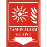 HiperAD Reklam Yangın Alarm Butonu Dekota Baskı – 3 mm Forex Uyarı Tabelası 25 cm × 35CM