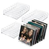 Hipiwe 4 Paket CD Tutucu Ekran Rafı, Ekran için Şeffaf Akrilik CD Organizatörleri