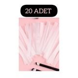 hipiylow 20 Adet Makyaj Far Allık Kontür Eyeliner Fırça Malzemeleri Ürünleri Koruyucu File Kapak Örgü Kılıf