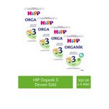Hipp 3 Organik Devam Sütü 500 Gr X 4 Adet