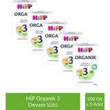 Hipp 3 Organik Devam Sütü 500 gr x 5 Adet - Hediyesiz