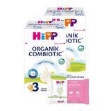 Hipp 3 Organik Devam Sütü Combiotic 600 gr x 2 Adet (Islak Mendil Hediye)