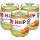 Hipp 4+ Ay 3x125 gr Organik Kayısı Püresi Kavanoz Maması