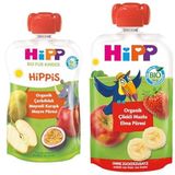 HiPP Seti | Çarkıfelek Meyveli Karışık Meyve Püresi 100 gr x2 + Çilekli Muzlu Elma Püresi 100 gr x2