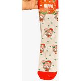 Hippo Yeni Yıl Yılbaşı Noel Figürlü Tasarım Çorap Özel Kutusunda - 38 - 40 - Beyaz - Kırmız - Gri - Lacivert