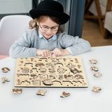 Hippodeco Ingilizce Harfler ve Kelimeler - Eğitici Ahşap Alfabe Puzzle