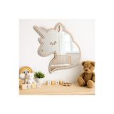 HippoDeco Sevimli UnicornPleksi Aynalı MDF Duvar Dekoru – Bebek & Çocuk Odası Süsü