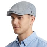 HIQIU Ayarlanabilir sürgülü bere, erkek, pamuk, siperli bere, düz şapka, bere Gatsby Newsboy kepi, erkek beresi, Açık gri, M-L