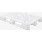 Hira Plastik Palet Delikli Beyaz Plastik Taşıma Paleti 80X120X15 Cm