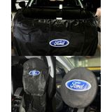 Hira Teknik Oto Servis Koruma Seti 3 Lü Set Koltuk Çamurluk ve Direksiyon Kılıfı - Ford - Gri - Siyah