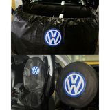 Hira Teknik Oto Servis Koruma Seti 3 Lü Set Koltuk Çamurluk ve Direksiyon Kılıfı - Volkswagen - Gri - Siyah