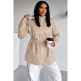 HİRAMİR Deri İçi Kürklü Kapüşonlu Mont KS2508