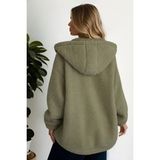 Hiramir Peluş Kuzu Kıvırcık Torba Cepli Kolej Mont Siyah KS2526 - 2XL - Çağla Yeşili