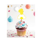 Hiras Dizayn 15 Adet Papatya Konsept One 1 Yaş Cupcake Kürdanı 6-7cm Pasta Kürdanı 1 Yaş Doğum Günü Süsü