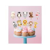 Hiras Dizayn 15 Adet Safari Orman Konsept One Cupcake Kürdanı 6-7cm Pasta Kürdanı 1 Yaş Doğum Günü Süsü