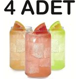 Hiras Dizayn 4 Adet Isıya Dayanıklı Borosilikat Cam Kokteyl ve Meşrubat Bardak Soğuk Kahve Içecek Bardak 420ML - Şeffaf - 420 ml