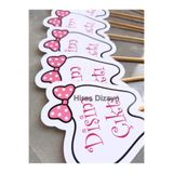 Hiras Dizayn "Hiras Dizayn 15 Adet Pembe İlk Dişim Çıktı Kürdanı - Diş Buğdayı Kız Bebek Cupcake Pasta Süsü 6-7 cm"