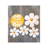 Hiras Dizayn Kuromi54 32 Parça Papatya Temalı Dev Set Doğum Günü Süsü Banner Pasta Kürdanı Cupcake Süsü