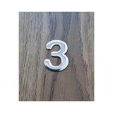 Hırdavat 4.2 Cm Metal Krom Kendinden Yapışkanlı Kapı Numarası No3
