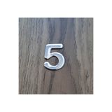 Hırdavat 4.2 cm Metal Krom Kendinden Yapışkanlı Kapı Numarası No5